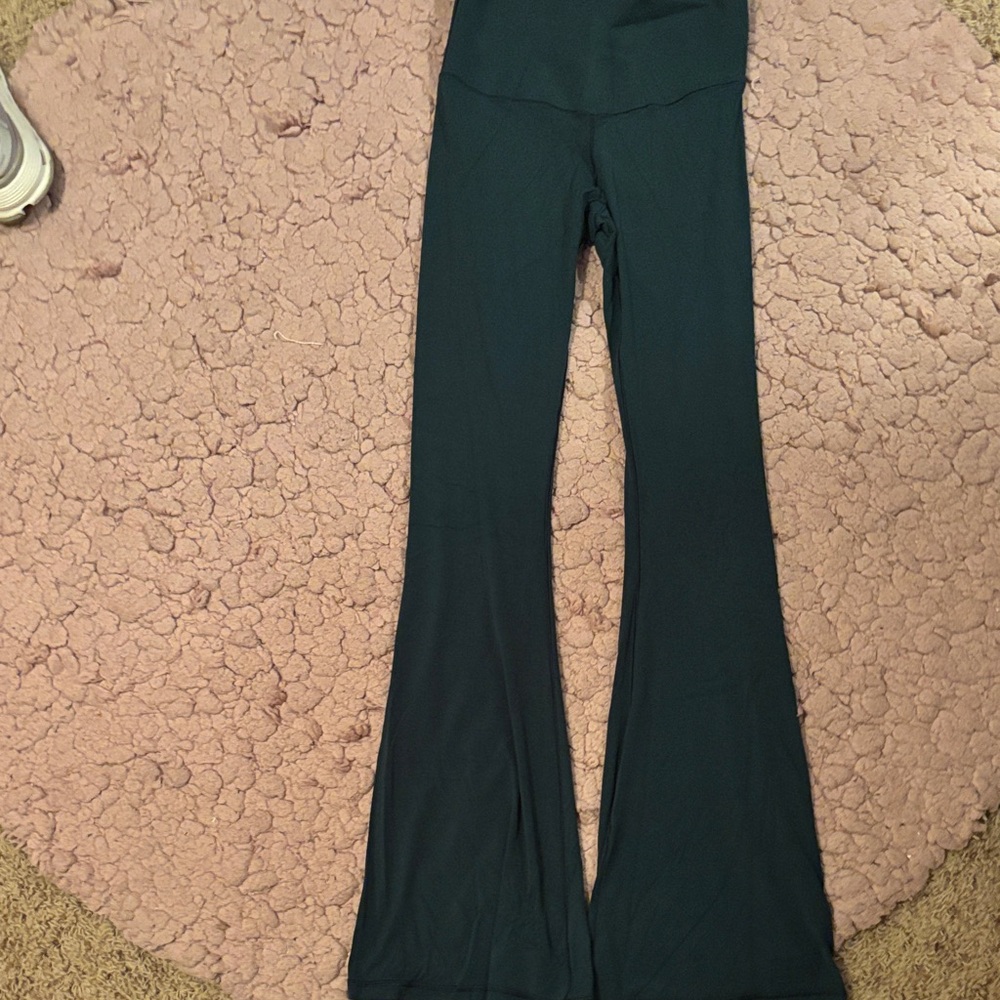 Dark Green Flared Leggings